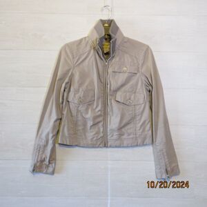 London Jean Womens Chino Moto Jacket Size S